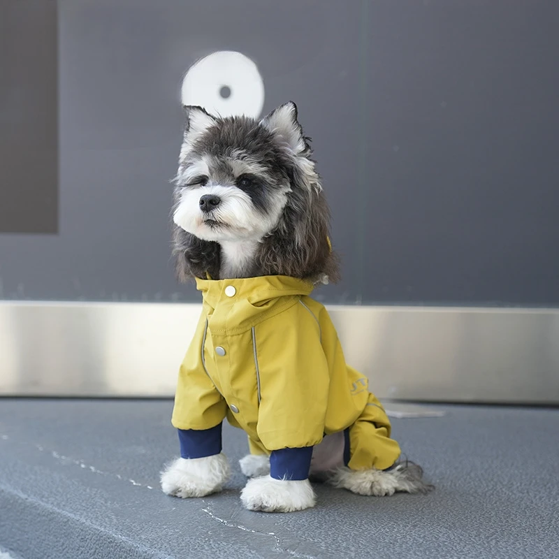 

Pet Dog Raincoat Jumpsuit With All Four Legs, Rainproof And Windproof, Small And Medium-sized Dog Jacket, Pet Outdoor Clothing