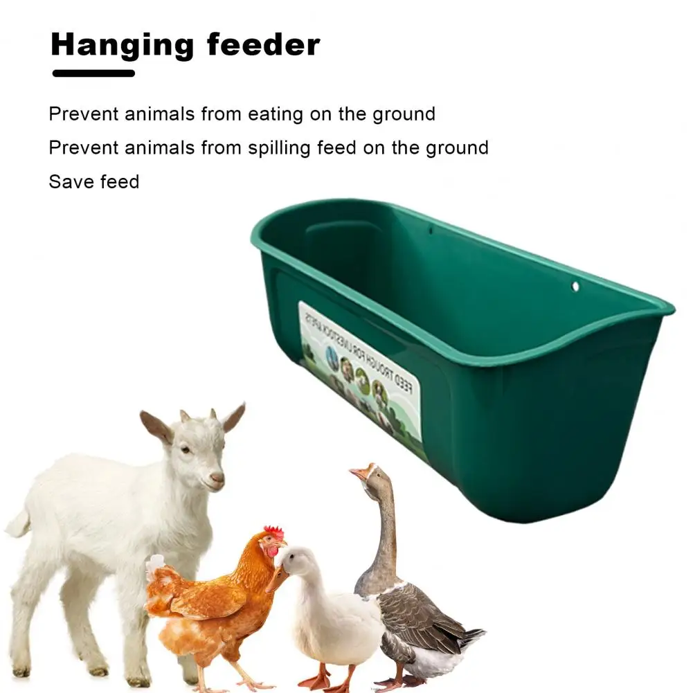 Durable Feeder Livestock Feeding Equipment Durable Hanging Fence Feeder Capacity Spill-proof Chicken Duck Goose for Automatic