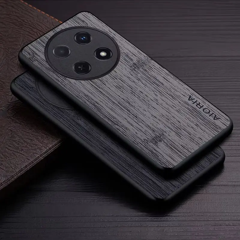 Funda para Huawei Nova 13 13i Pro, funda de cuero con patrón de madera de bambú, funda de lujo para Huawei Nova 13, funda protectora