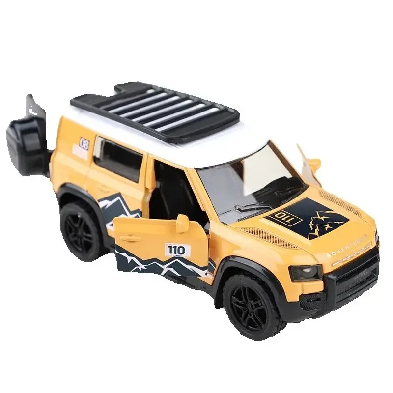 نموذج سيارة للطرق الوعرة مصبوب، لعبة سيارة واقعية للأطفال مع 3 أبواب قابلة للفتح