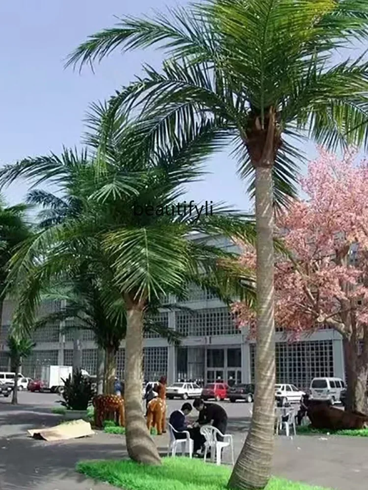 

AY7Large Simulation Green Plant Coconut Tree Palm Tree Hotel Supermarket Landscaping Decoration Bionic Fake Trees