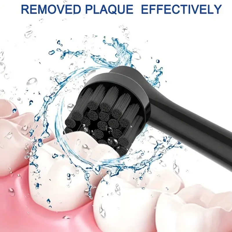 Black Bamboo Charcoal Brush Heads For Oral B Electric Toothbrush Advance Power/Pro Health/Triumph/3D Excel/Vitality Precision