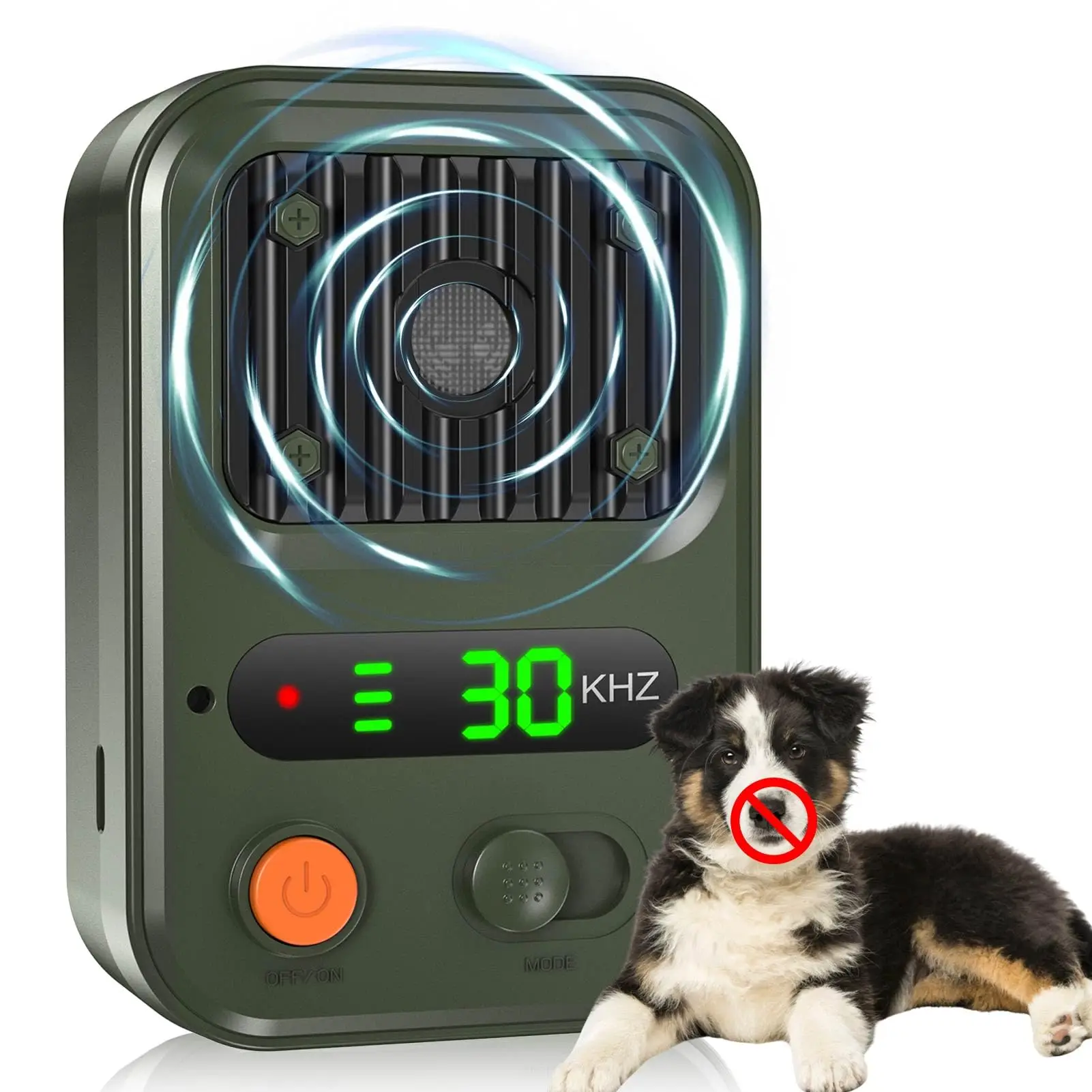 Auto Dog Bark Deterrent Devices with 3 Levels, Anti Barking Devices, Rechargeable Dog Silencer Sonic Barking Deterrent