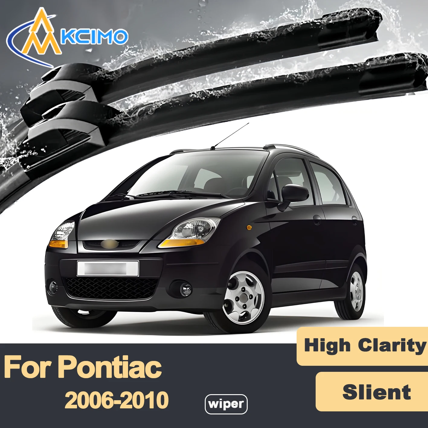 

Premium Rubber Durable Silent Windshield Wiper Blades 2pcs for Pontiac Matiz G2 2006-2010 Chevrolet Spark Daewoo Matiz Classic