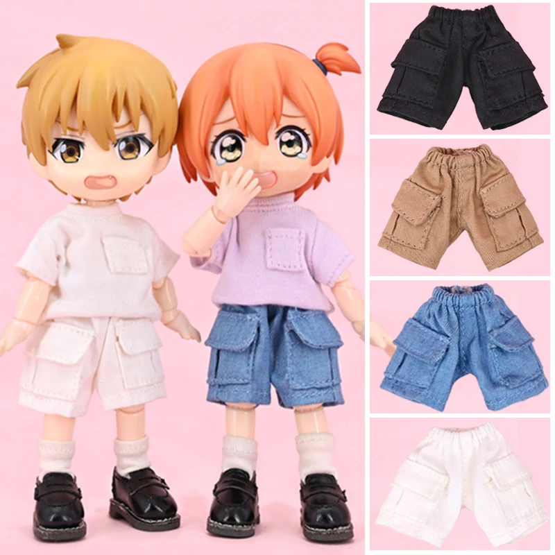 Ob11 Doll Overalls T-Shirt Clothing Casual Doll Jeans Shorts Clothes With Pocket For Penny, Nendoroids Ob11, Mollys, Obitsu 11