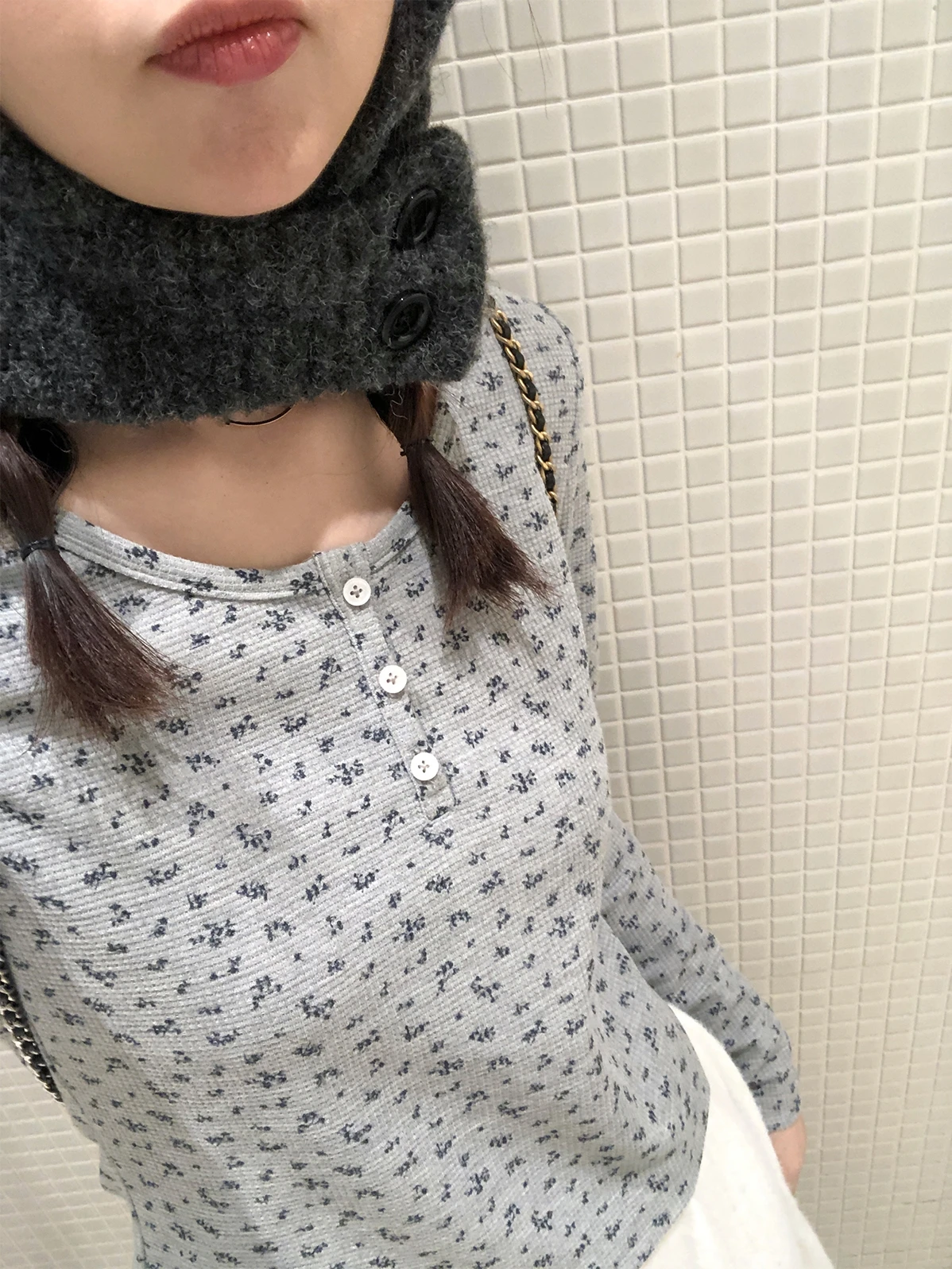 

Slimming Floral Print Base Layer Top for Women LL Commute Sle irt Other Material 00% Inner Wear Fem