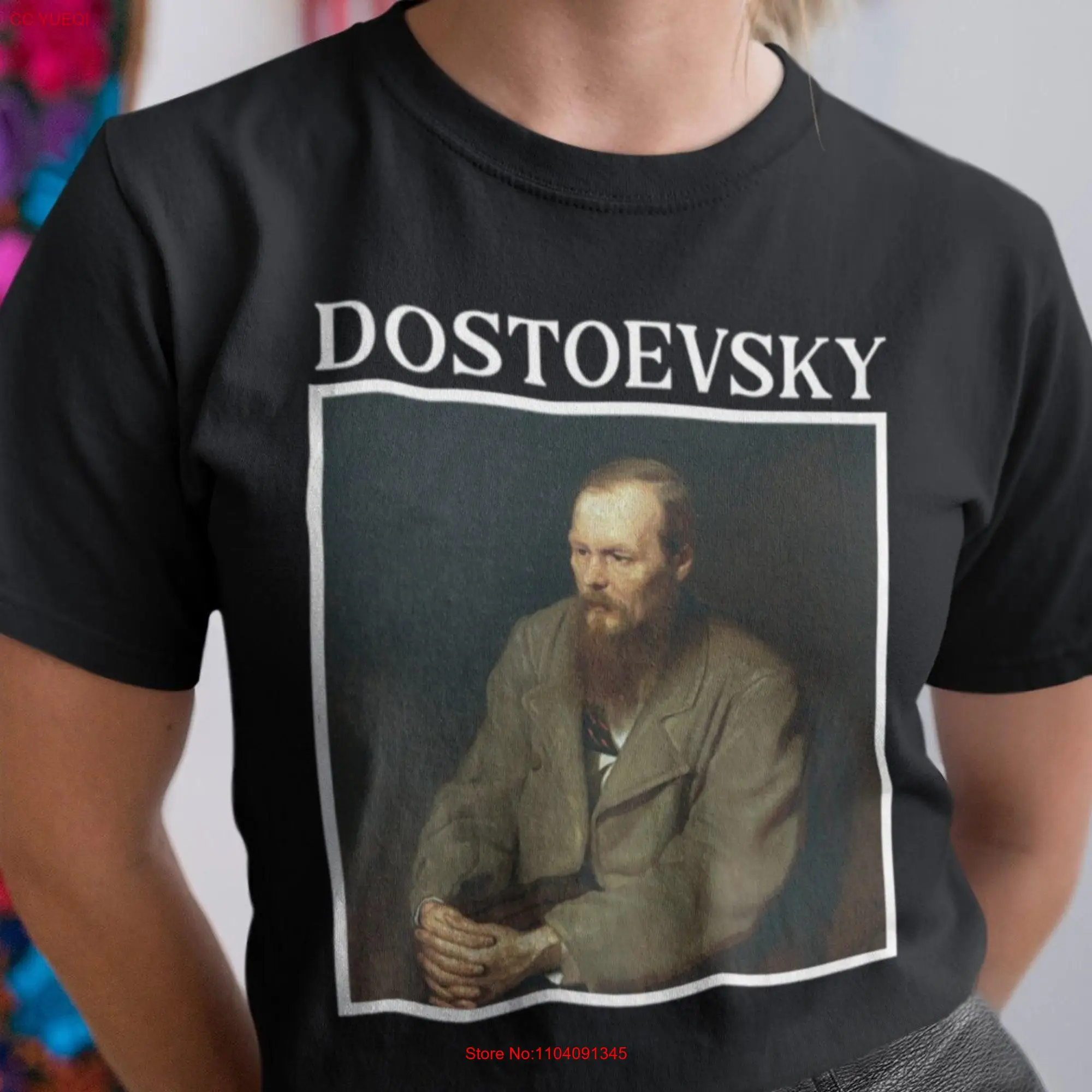 Fyodor Dostoevsky T Shirt Literature Dostoyevksy Writer s Author Dostojevski Novelist long or short sleeves