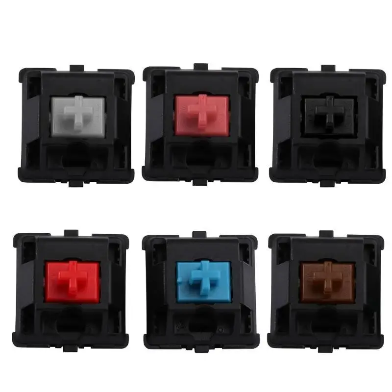 652F 3PIN CherryMX Switches for Mechanical Gaming Keyboards Plate Mounted Pink Black Blue Tea Redness Silver