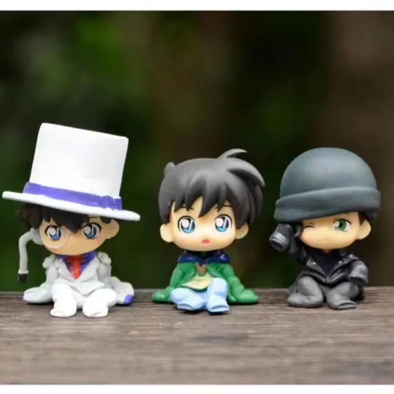4 ชิ้น/เซ็ตอะนิเมะนักสืบ Conan รุ่น q Mini ท่าทาง Action Figure PVC ของเล่นตุ๊กตารถเครื่องประดับตกแต่งของขวัญ