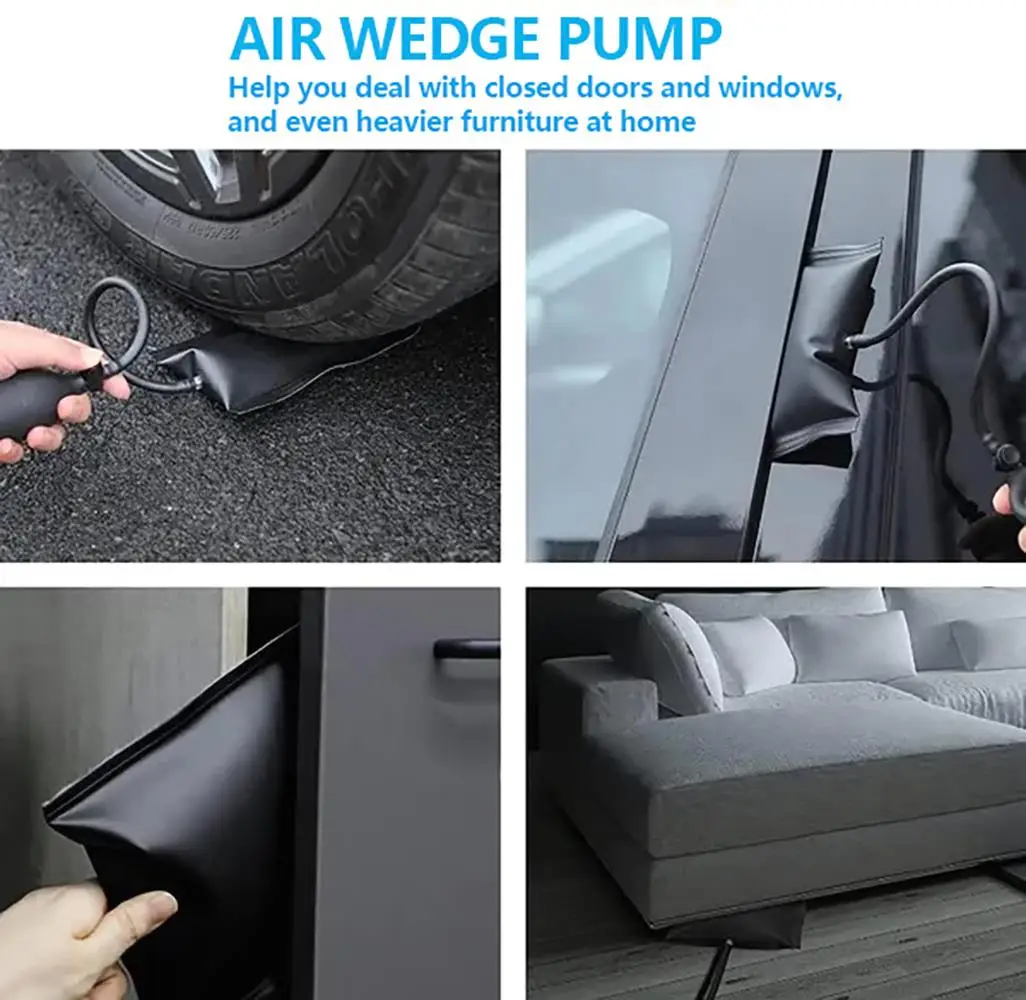 18-Piece Car Emergency Kit: Window Wedge, Air Wedge Pump, Long Reach Grabber & Trim Removal Tool