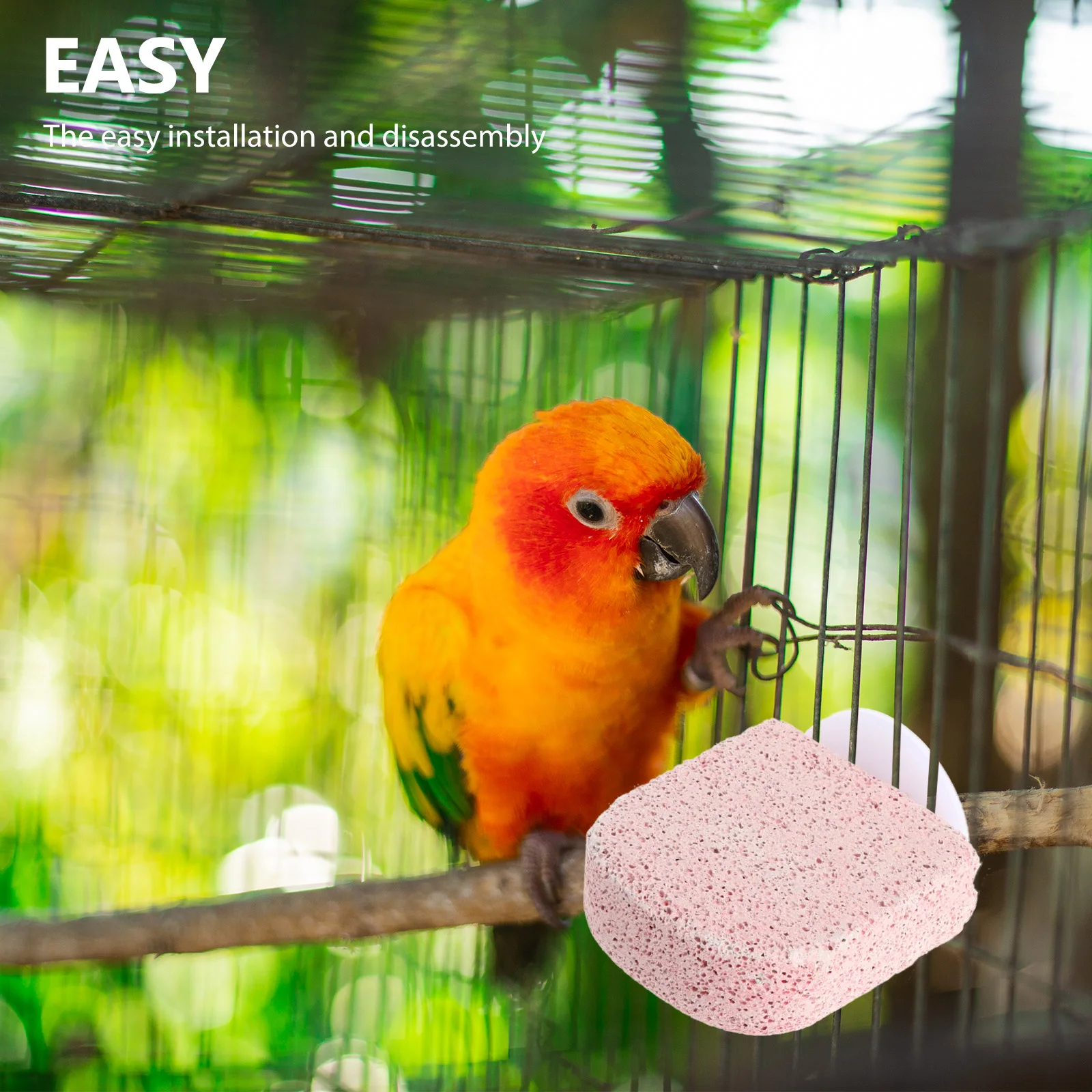 

2pcs Parrot Standing Pole Ice Cream Rod Pumice Bird Cage Mount Pet Bird Perch Toy Biting Stick Grinding Claw Cage Platform