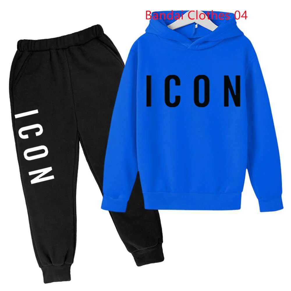 Kids Classic Hot Selling Hoodie Sweatshirt Set for Boys and Girls, Casual Sports 2-12-year-old Kids, Printed Cartoon Letters