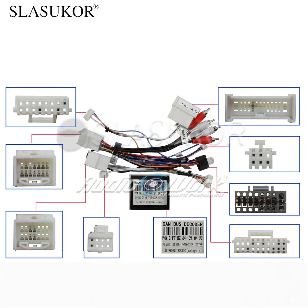 

16PIN Car Radio Cable For TOYOTA LC100 2002 Canbus Cable Power Wire Cable Android Car