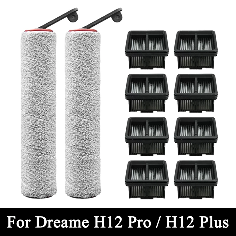 Pièces de rechange pour aspirateur sec et humide Dreame H12 Pro / H12 Plus, brosse souple, rouleau, filtre Hepa, accessoires