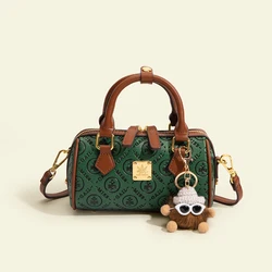 High Quality Embossed Boston Small Bag New Versatile Cute Handheld Crossbody Mini Women's Bag