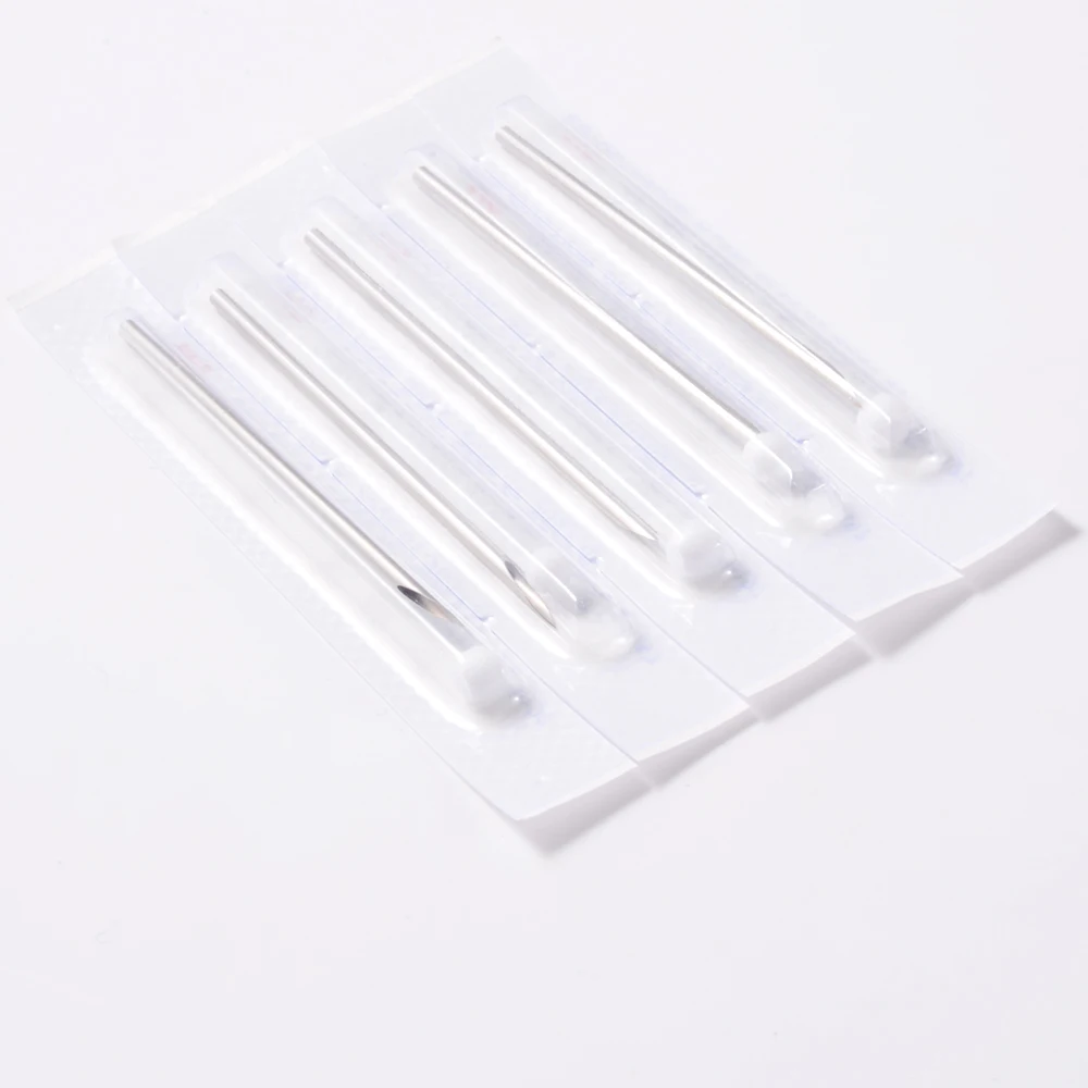 1-100PCS Surgical Steel Body Piercing Needle Tool  PVC Bubble Pack Lip Belly Nose Tongue Tattoo Needle
