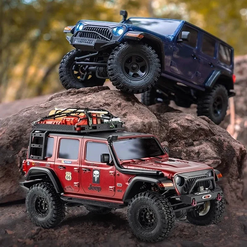 FMS Eazyrc-Coelho Vermelho Controle Remoto 4WD Escalada Carro Drive, Off-Road Simulação Modelo Veículo, Carro elétrico Brinquedos Presente, 1:18, Novo