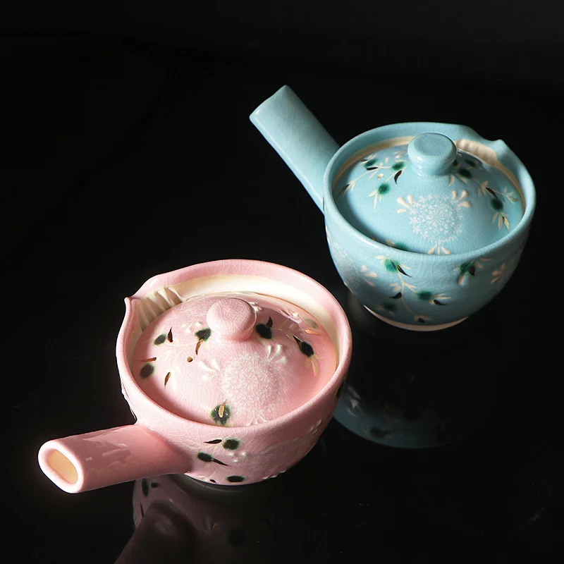 

Японский чайник Shimizu Yaku с боковой ручкой, магазин Seizaburo Nishikawa, Aoki Mishima Kyushu Pot