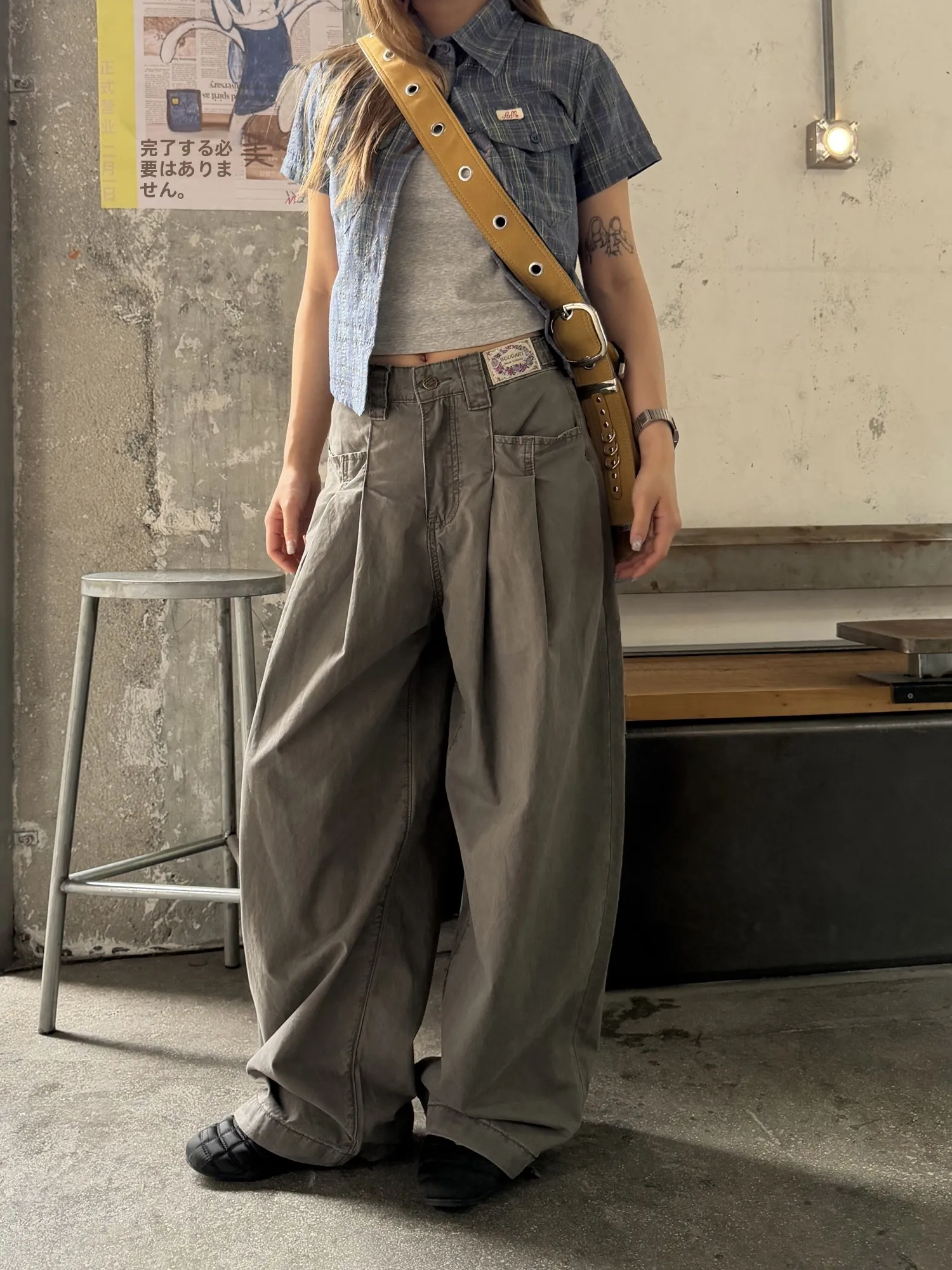 

Оригинальные летние тонкие хлопковые рабочие брюки CCYE для мужчин и женщин, американские, с эффектом потертости, широкие, длинные, повседневные, удобные, с естественной талией