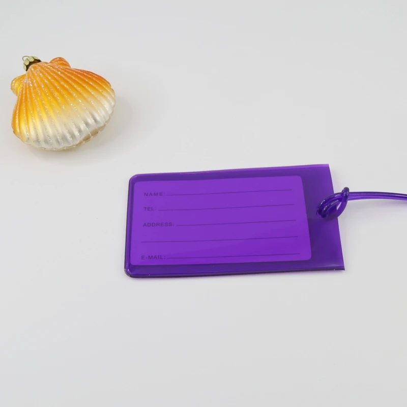 10PCS Weiche Pvc Reise Gepäck Tag Flugzeug Farbe Silikon Großhandel Koffer Label Zubehör Tasche Name Air Tag Karte Hülse – Detail 9