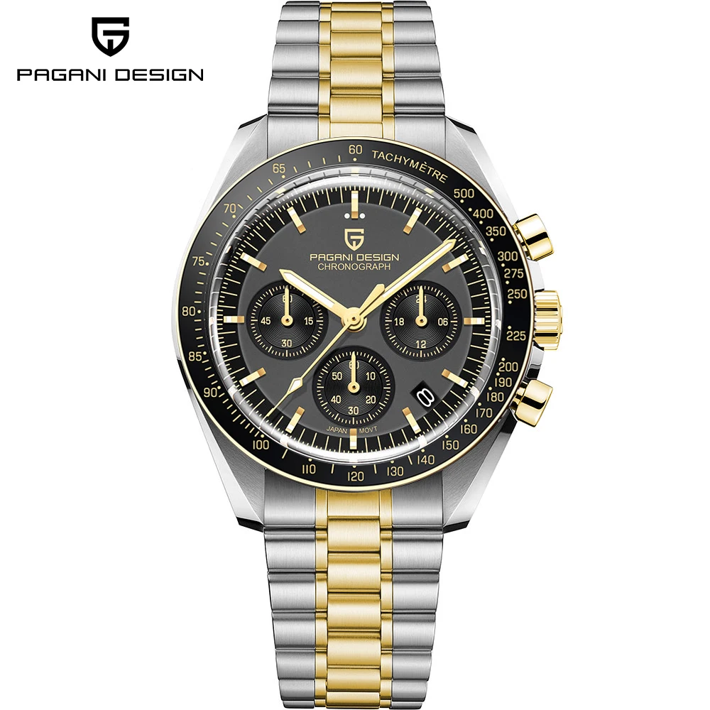 PAGANI DESIGN 2026 New Men's Watches Retro Luxury Tribute to CK2998 Quartz Watch For Men Speed Chronograph AR Sapphire crystal image 3