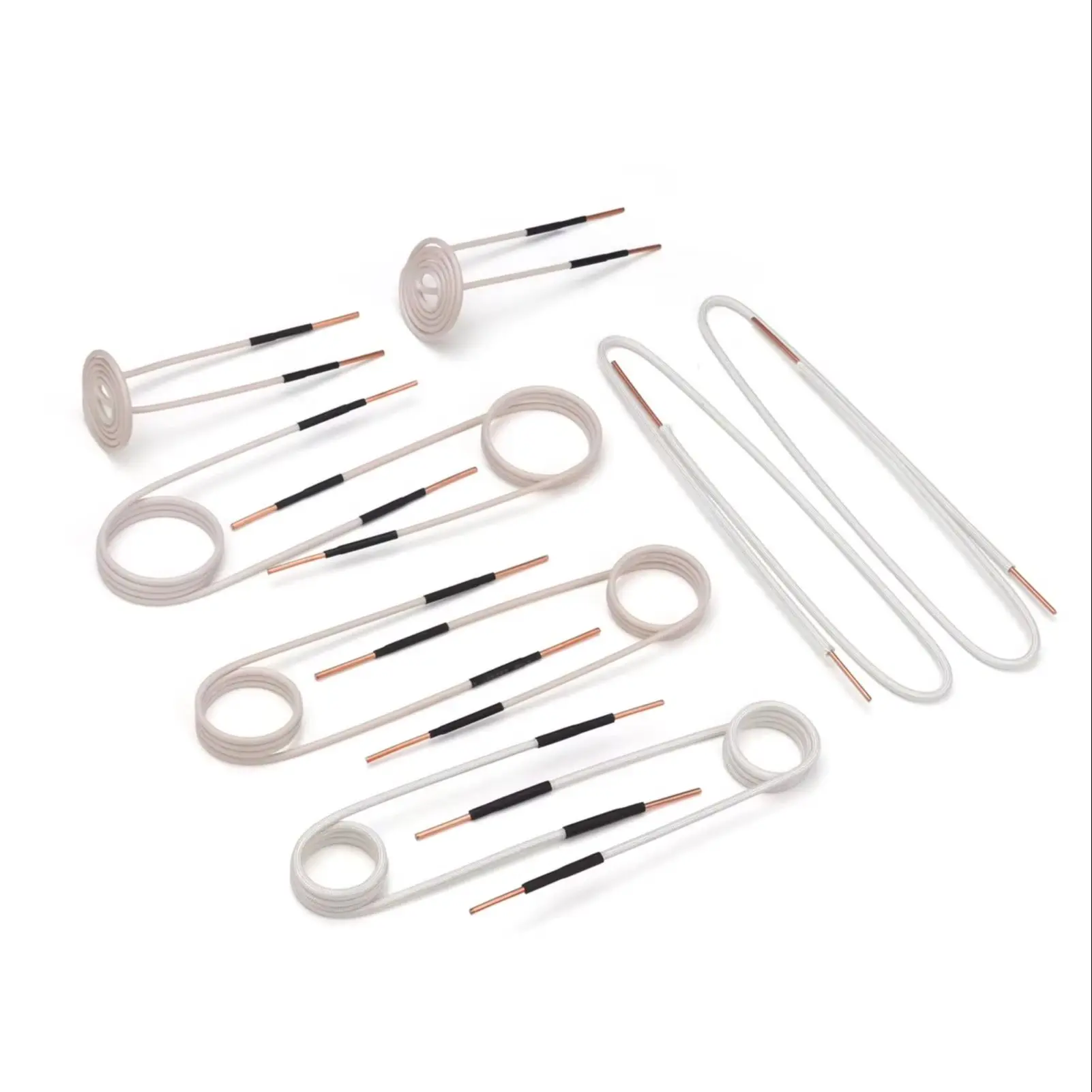 

High Efficiency Heater Coil Set 8 Pcs 3 Sizes 750℃ Purple Copper Corrosion Resistant Spare Wires Safe Use Easy Shape