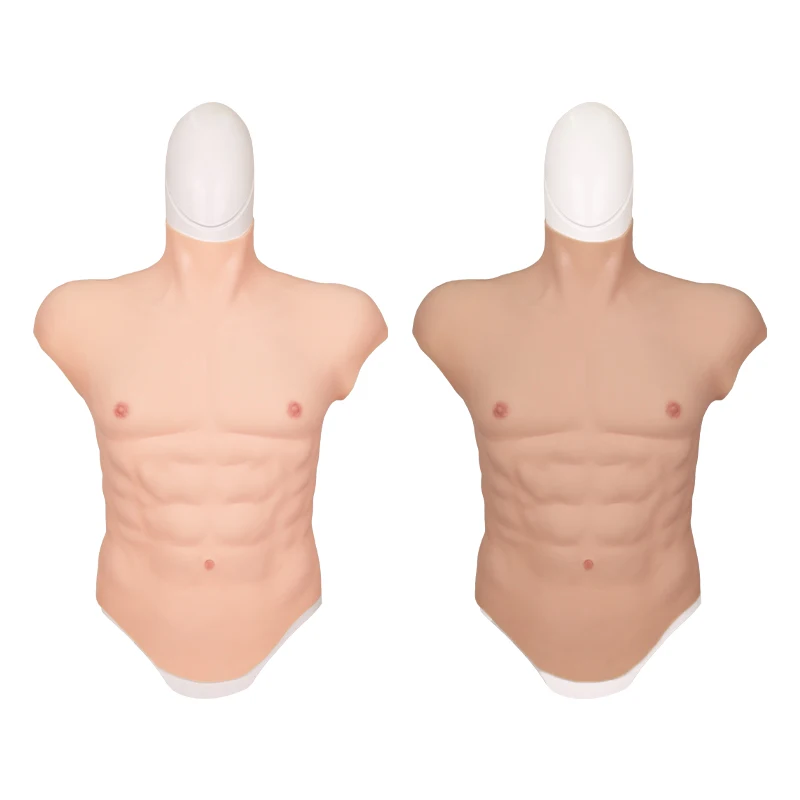 

Realistic Silicone Muscle Suit Fake Abs Artificial Simulation Male Corset for Cosplay Party Costume