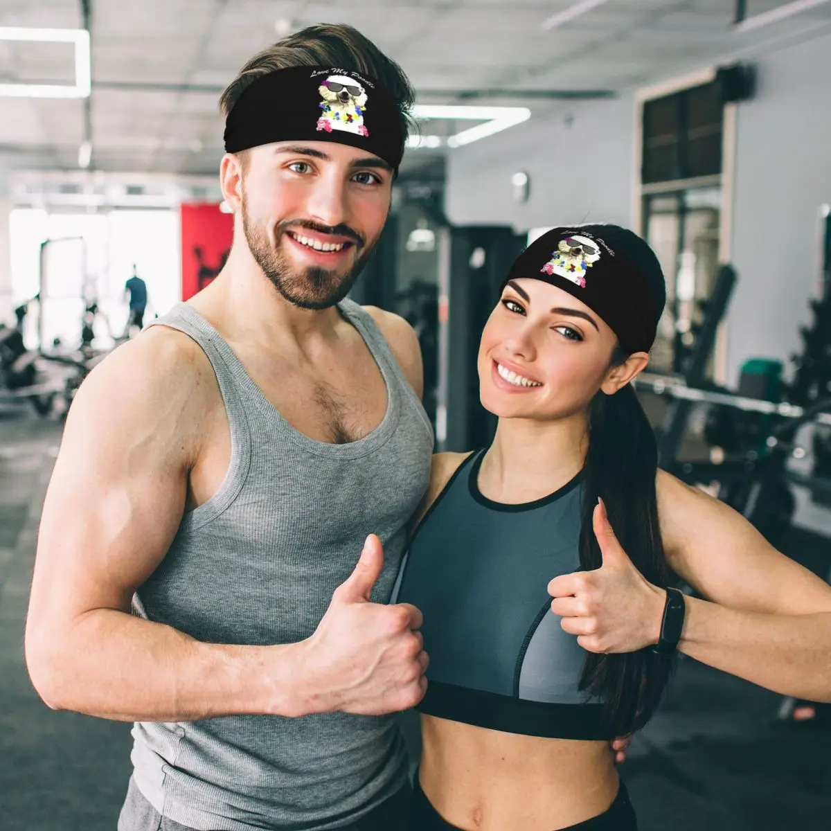 

Изготовленная на заказ повязка Love My Poodle для мужчин и женщин, впитывающая влагу спортивная повязка для тренажерного зала, йоги, бега