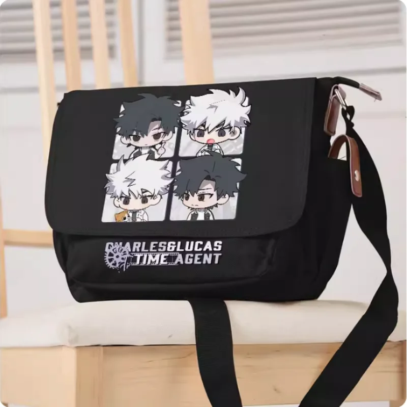 Anime Link Click Time Agent Charles Lucas Crossbody Canvas Bags School Bag Unisex Messenger Bag Fashion Shoulder Bag 2286