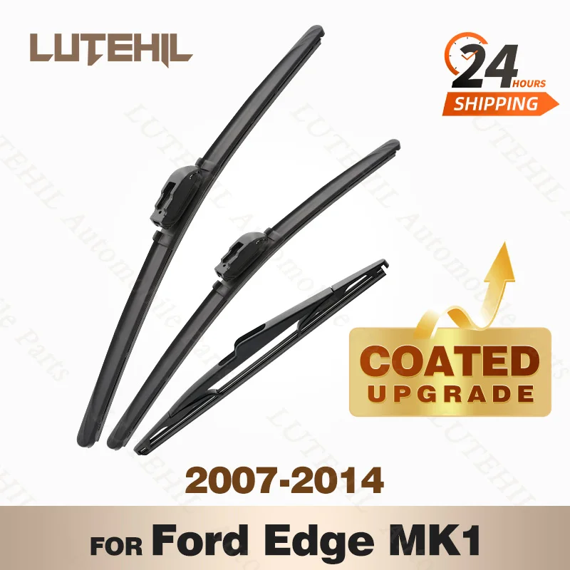 

LUTEHIL's Silicone Front & Rear Wiper Set For Ford Edge MK1 2007 - 2014 2008 2009 2010 coated windshield wiper blade 26"+20"+14"