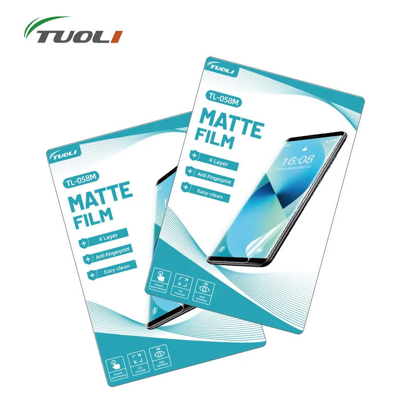 

TUOLI 50pcs TL-058M Flexible Matte Hydrogel Film Sheet Phone Tablet LCD Screen Protector HD Privacy For TL168 TL568 TL518 TL168P