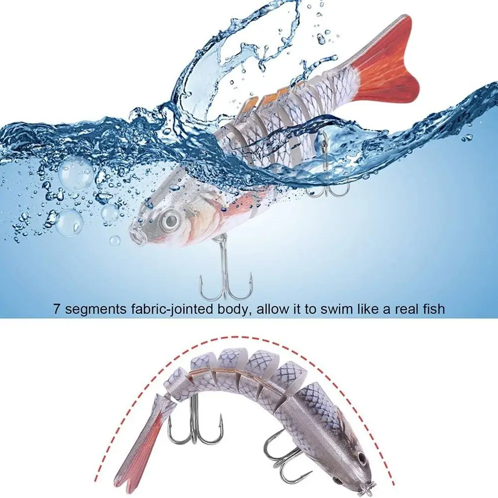 Señuelos de pesca multiespecie de 3 piezas: Swimbait Poppers articulados realistas, Spinnerbaits, Crankbaits para agua dulce y salada