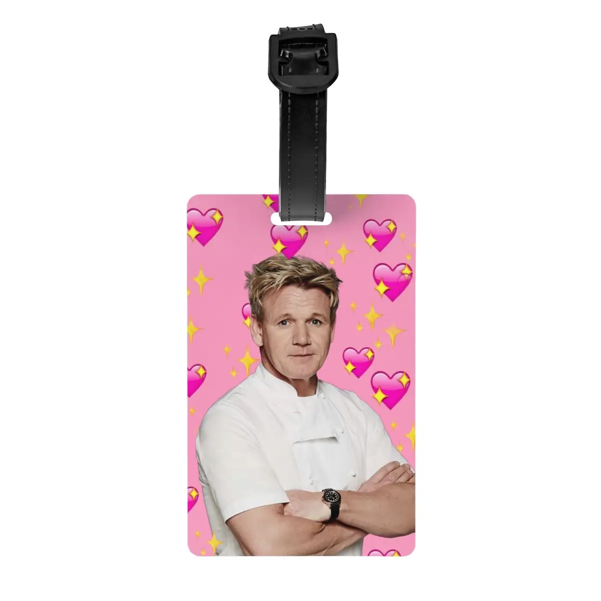 

British Celebrity Chef Gordon Ramsay Luggage Tag for Travel Suitcase Privacy Cover Name ID Card
