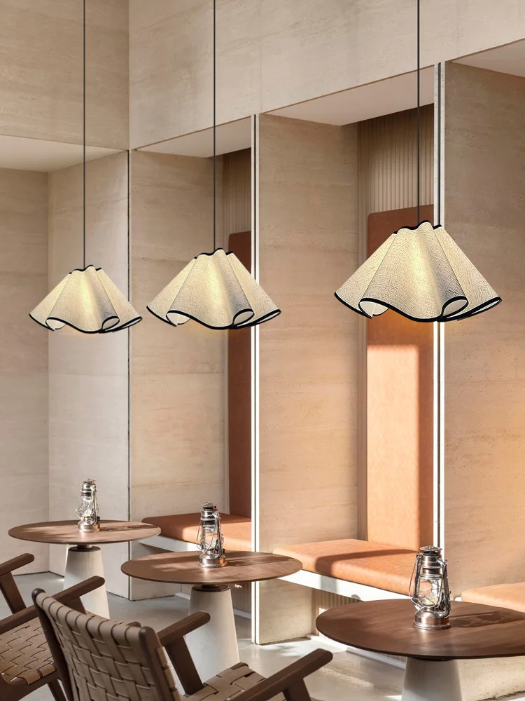 Nordic restaurant chandelier designer, restaurant coffee shop, milk tea shop, bar counter, creative retro art petal light