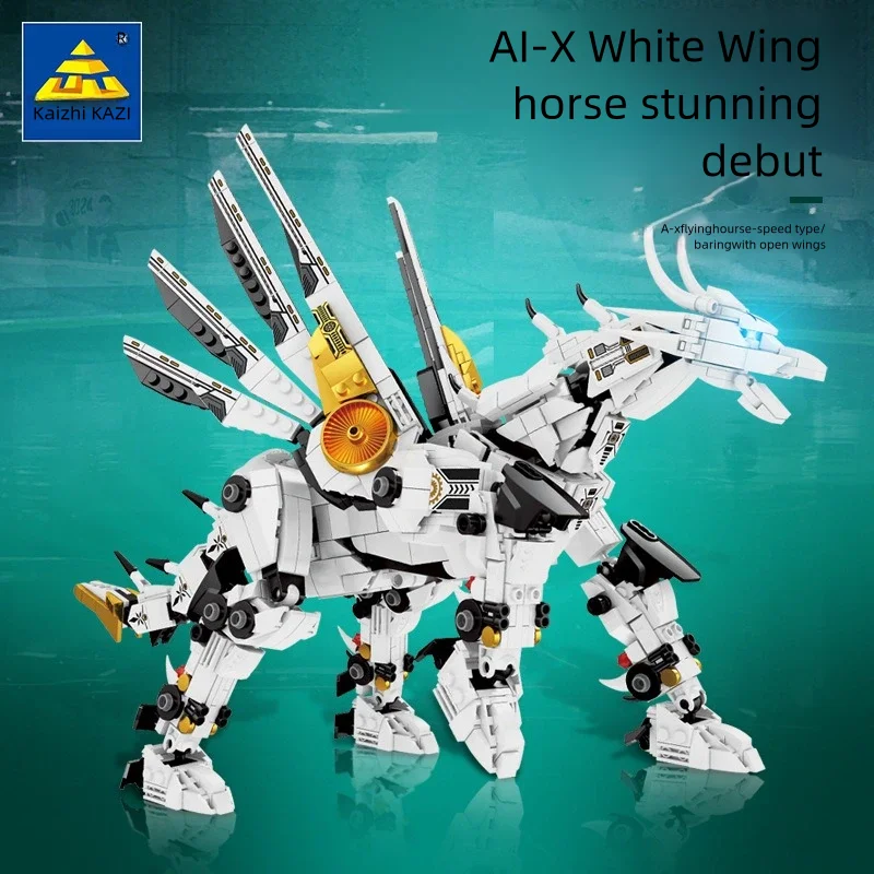 Kaizhi New Product 8092AI-X White Wing Horse Compatible with LEGO Assembly Blocks Children's Puzzle Toy Small Particle Male