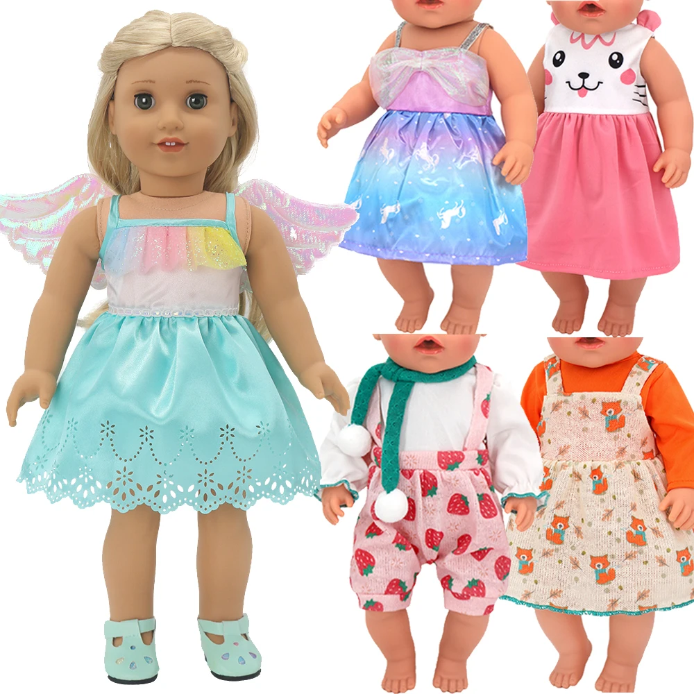 Baby clothes for doll fit 43 cm new born doll accessories Fashion sequined jackets and dresses Christmas gifts for kids