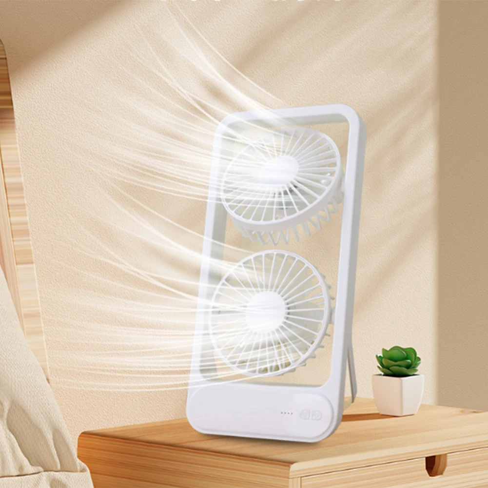 ハイウィンド電源ダブルヘッドデスクトップファン、家庭、オフィスの循環、シェイクヘッド、強力な電動クーラー