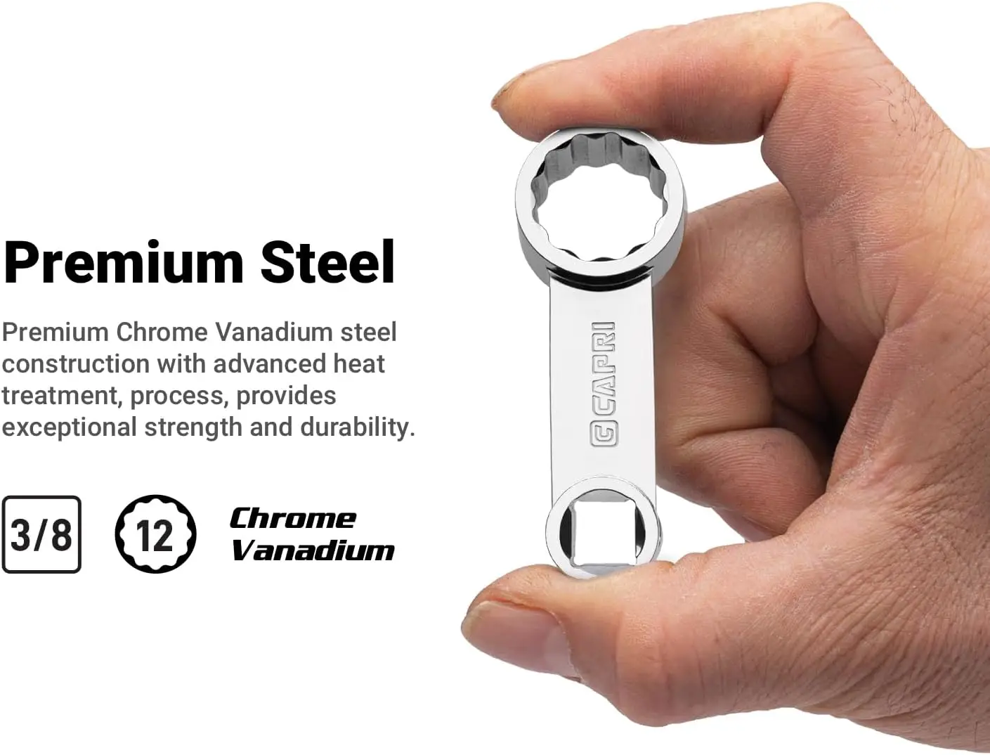 1/2 นิ้ว ชุดอะแดปเตอร์ขับแรงบิด, หัวบล็อก 12 เหลี่ยม, 14 ถึง 24 มม., ระบบเมตริก, 9 ชิ้น พร้อมถาดช่าง-ขายดี