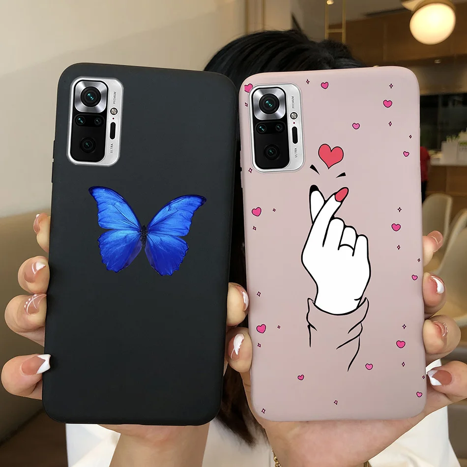 For Xiaomi Redmi Note 10 pro max phone Case Daisy Heart Avocado Soft Silicone Cover Phone Case on Redmi Note 10 Pro Max Funda