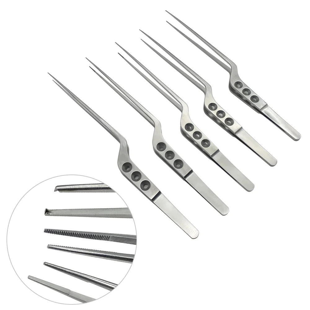 Neurosurgery Tweezers Tumor Grasping Forceps Micro Surgery Tissue Forceps 1pc Microsurgery Instruments Stainless Steel