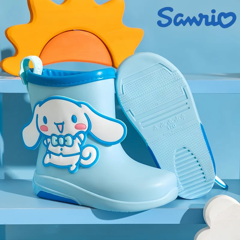 Sanrio Cartoon  Anti-Slip Rain Boots Cinnamoroll Girls' Waterproof Rubber Rain Boots Kuromi Wear Water Shoes Outside Gift