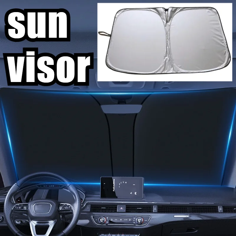 Car Front Windshield Sun Shade Foldable Reflective UV Protection Sun Visor Heat Insulation Car Window Parasol Anti-Sun Protector