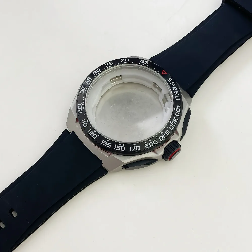 Cassa in acciaio inossidabile da 42 mm, compatibile con il movimento VK63, modello di orologio da uomo è accessori impermeabili con funzione luminosa