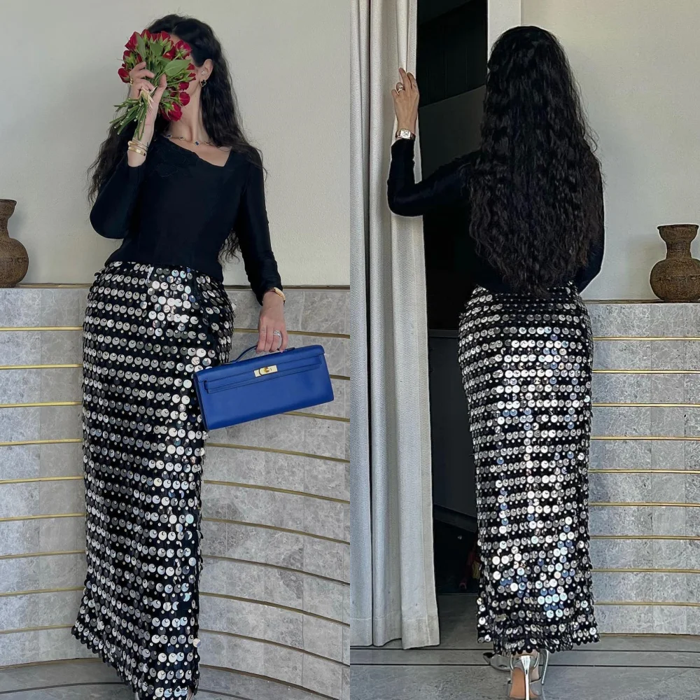 

Jiayigong Jersey Applique Sequined Valentine's Day A-line V-Neck Bespoke Occasion Gown Long Sleeve Dresses Saudi Arabia