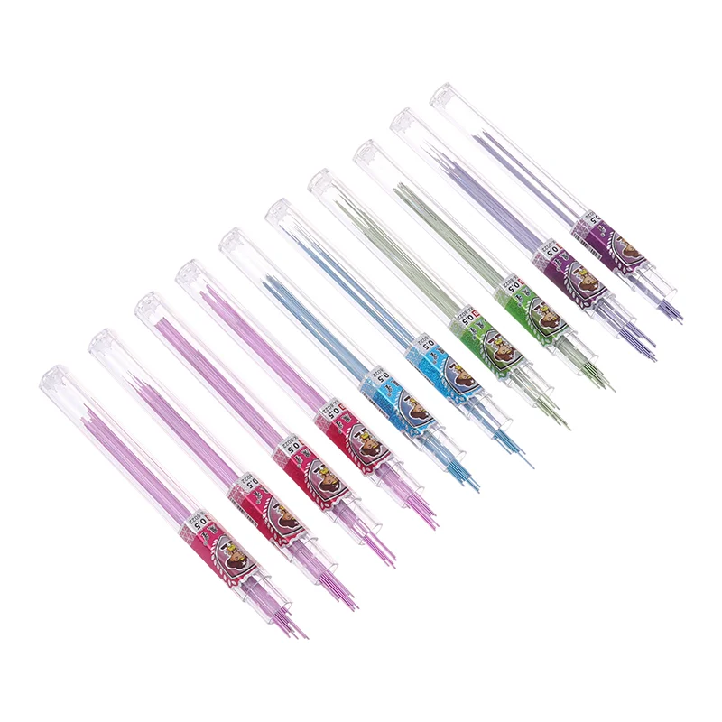 10 หลอด 0.5 มม.2B ดินสอเติมดินสอที่มีสีสันดินสออัตโนมัติเปลี่ยนดินสอ Core Sketch Drawing อุปกรณ์