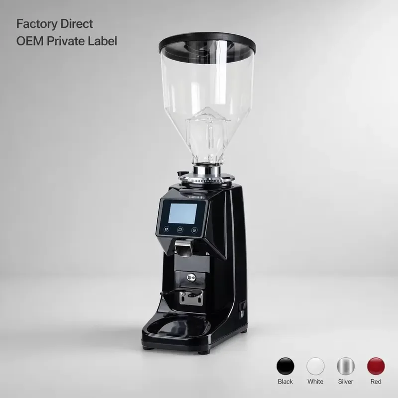 Coffee grinder manufacturer, multi-color espresso grinder 60 mm flat grinder blade coffee grinder, restaurant use