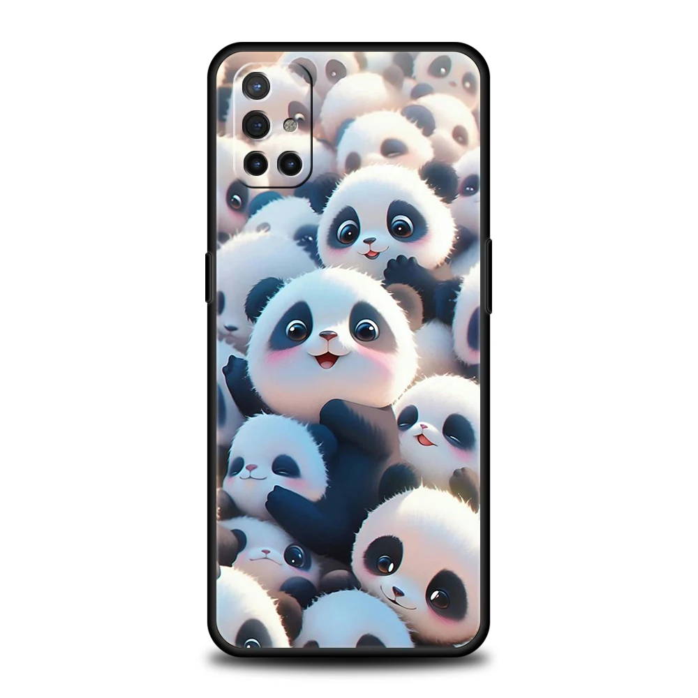 Cartoon Lovely Panda Phone Case for Oneplus 11 10T Nord N100 N10 10 7 8 9 9R 7T 8T N200 CE 2 9RT Pro 5G Silicone Cover Shell Bag