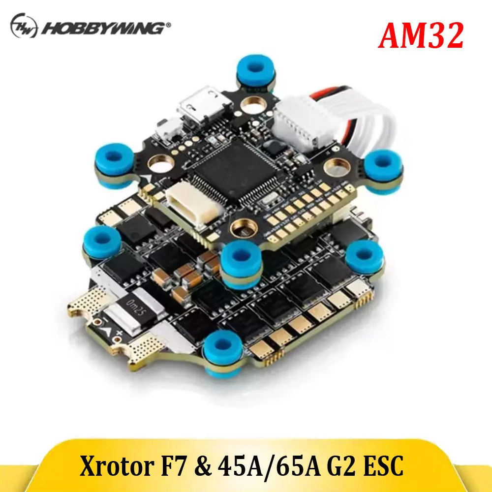 

Hobbywing Xrotor AM32 45A/65A 4-в-1 G2 ESC 3-6S F7 Комбинированный кабриолетный контроллер полета для RC FPV Racing Drone