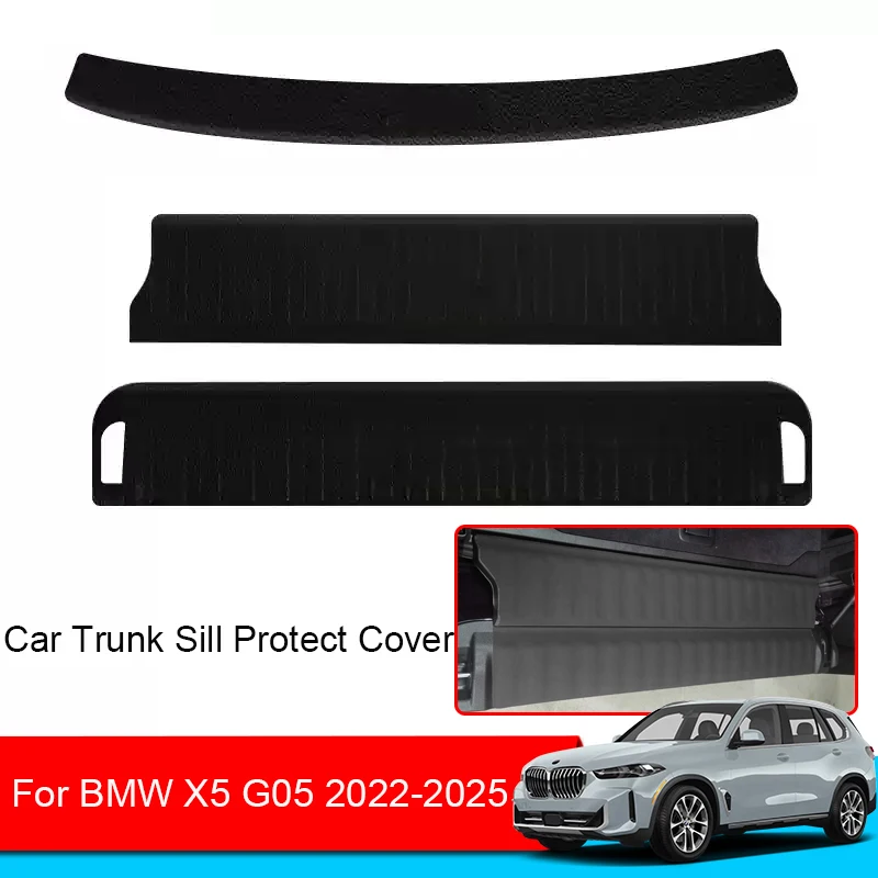 Car Door Threshold Sill Strip Interior Exterior Trunk Anti-kick Protect Pad PU Leather For BMW X5 G05 2022-2025 Auto Accessory