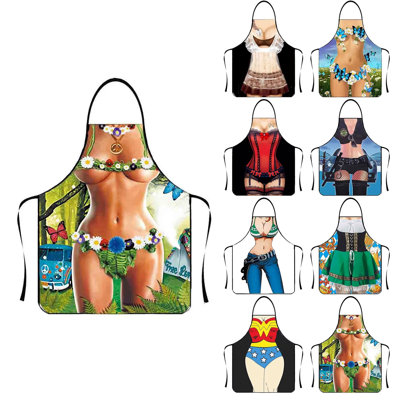Funny Novelty Apron 80*60cm Creative Personality Kitchen Apron For Men Women Party Bbq Cooking Humorous Gift HumoríStico 2026
